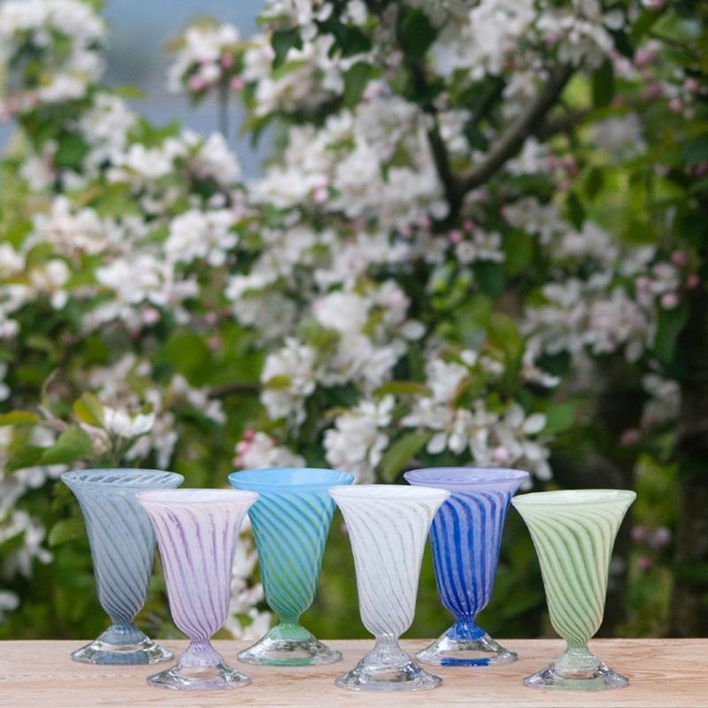 Kunstglass Sommerminner lindegrønn - små