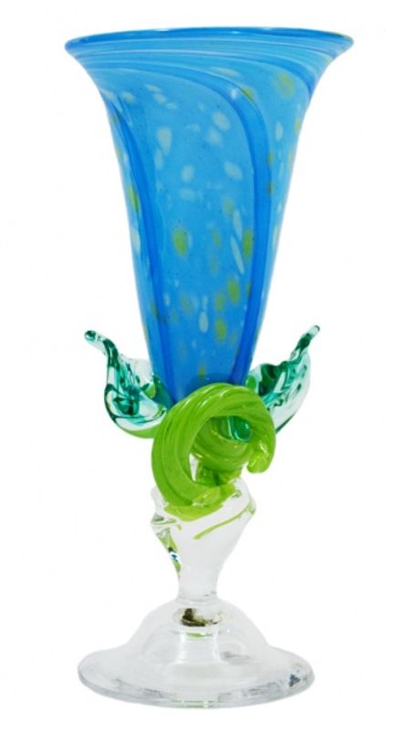 Kunstglass - lykke blå