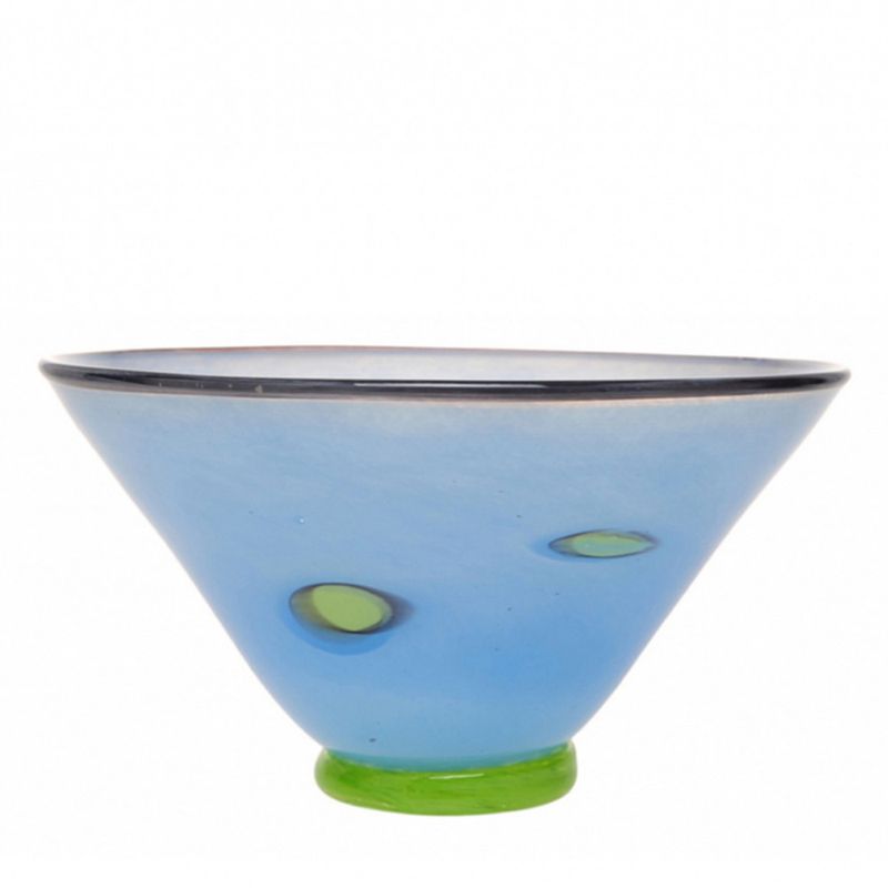 Glasskunst - Cirkus medium skål lysblå
