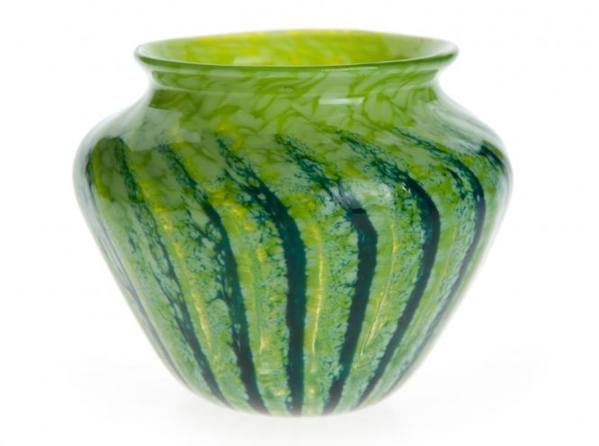 Hovedbilde Kunstglass - bordlykt grønn