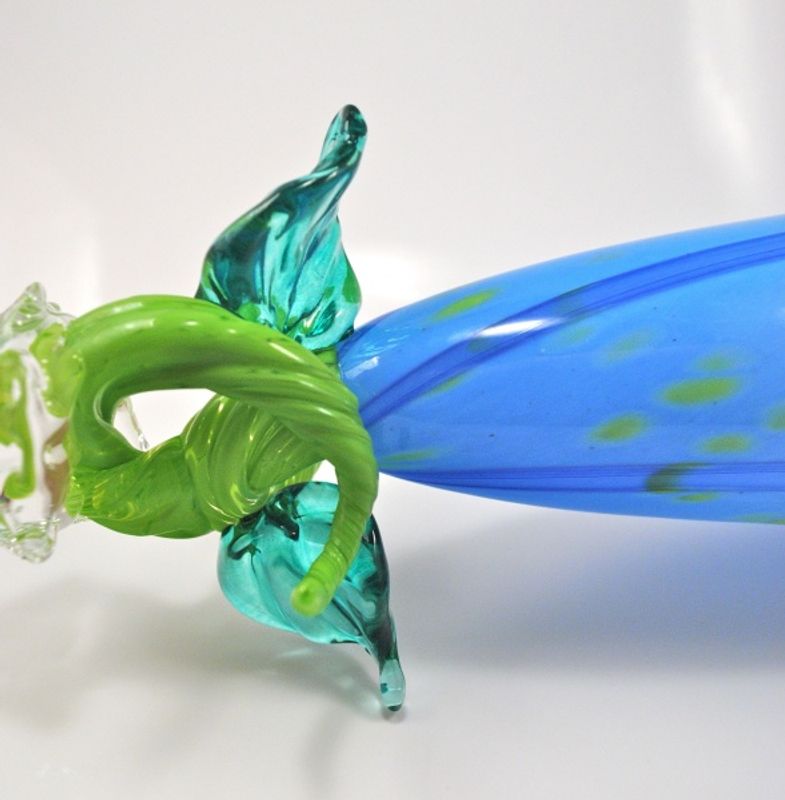 Kunstglass - lykke blå