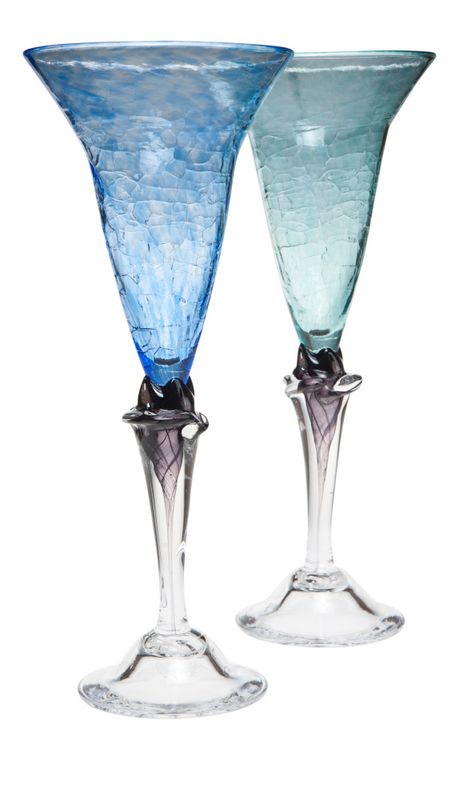 Kunstglass - Rustikk par 1