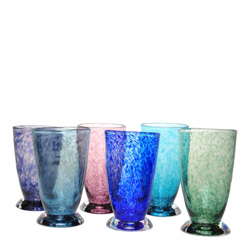 Kunstglass  -Lilje hverdagsglass 6 stk