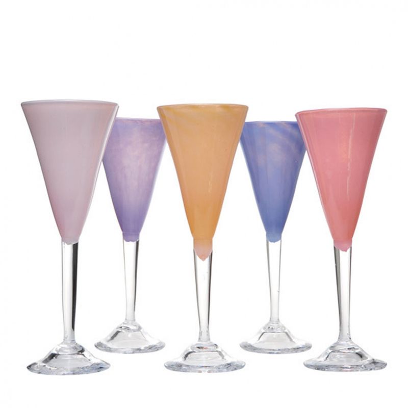 Kunstglass - Enkel - pastell, 5stk