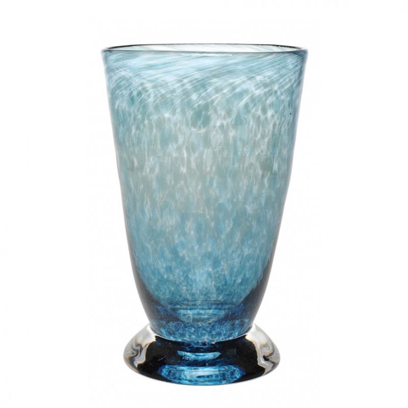 Kunstglass - Lilje hverdagsglass gråblå