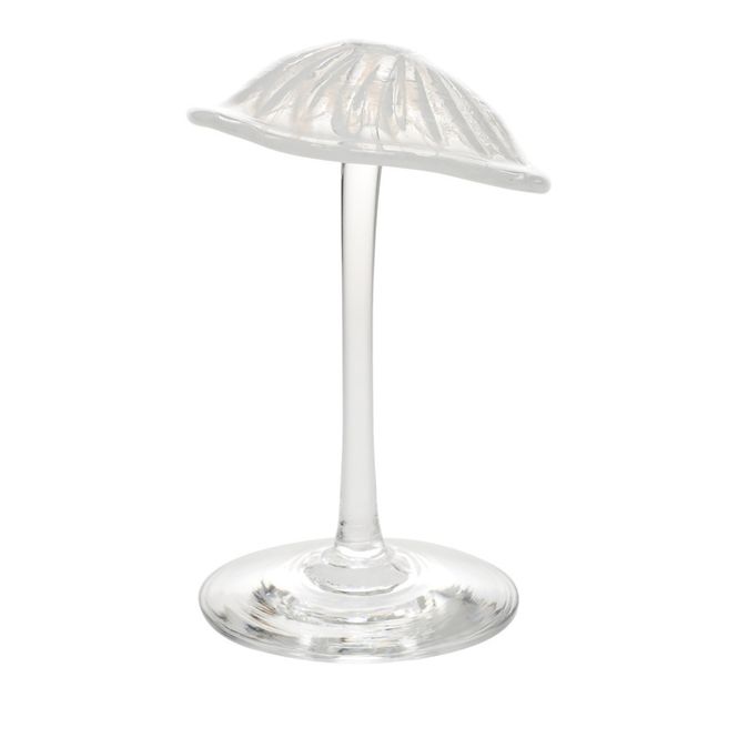 Hovedbilde Glass skulptur  - Sopp hvit