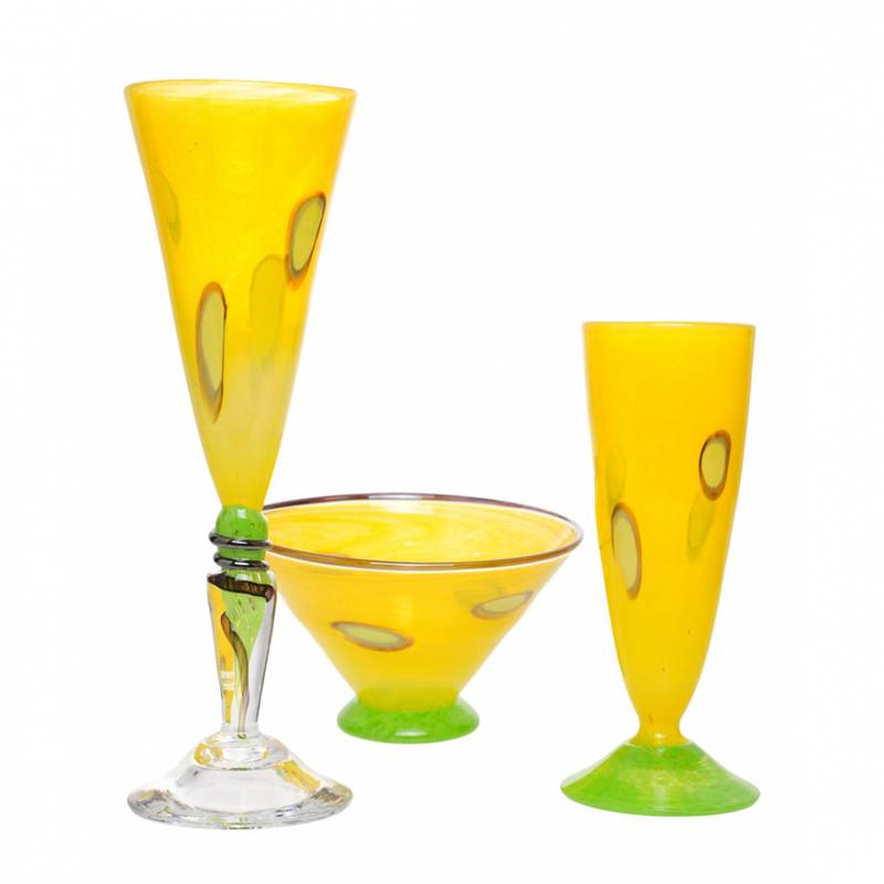 Kunstglass cirkus liten turkis