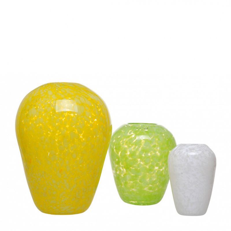 Glasskunst - Årstid vase 3 stk