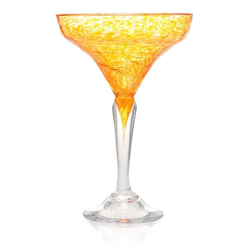 Kunstglass- Rustik boble orange