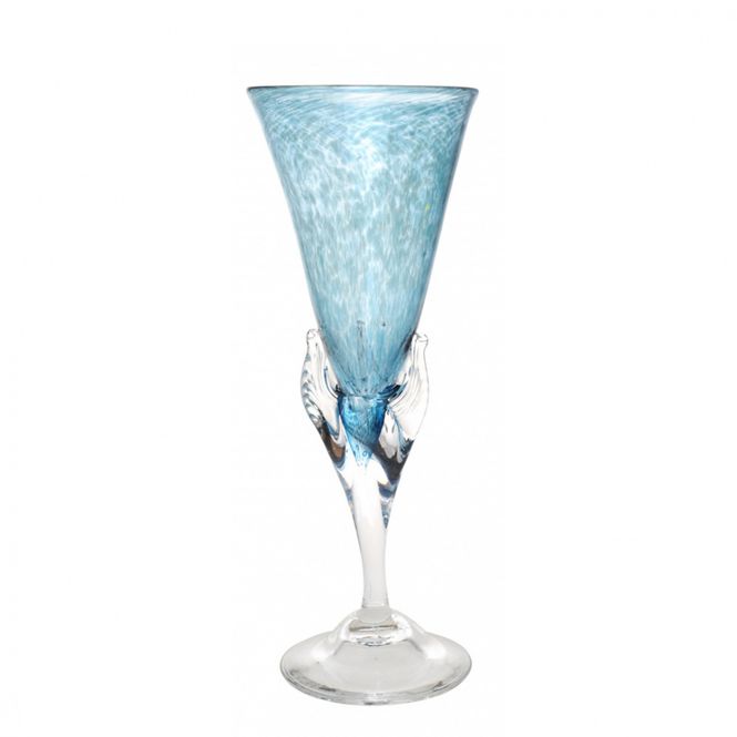 Hovedbilde Kunstglass - Lilje blågrå ...