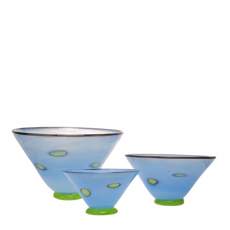 Kunstglass cirkus skål rosa liten