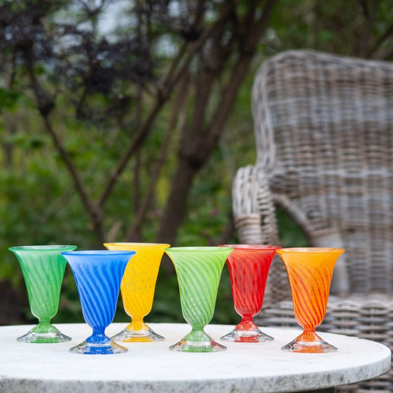 Kunstglass Sommerminner lys grønn - små