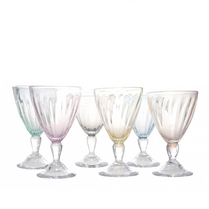 Kunstglass - Perlemor stor 6 stk
